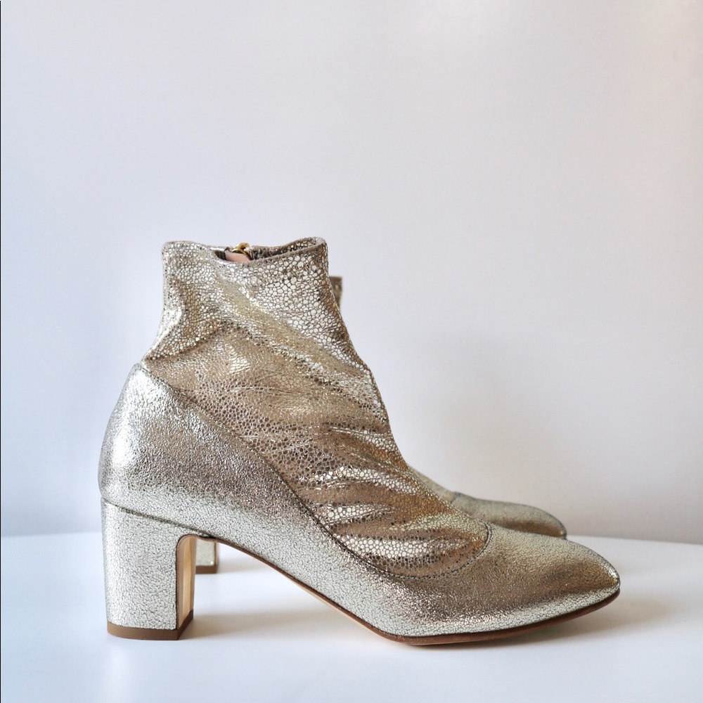 Rupert Sanderson Fernie Gold Metallic Leather Boot - Picture 6 of 8